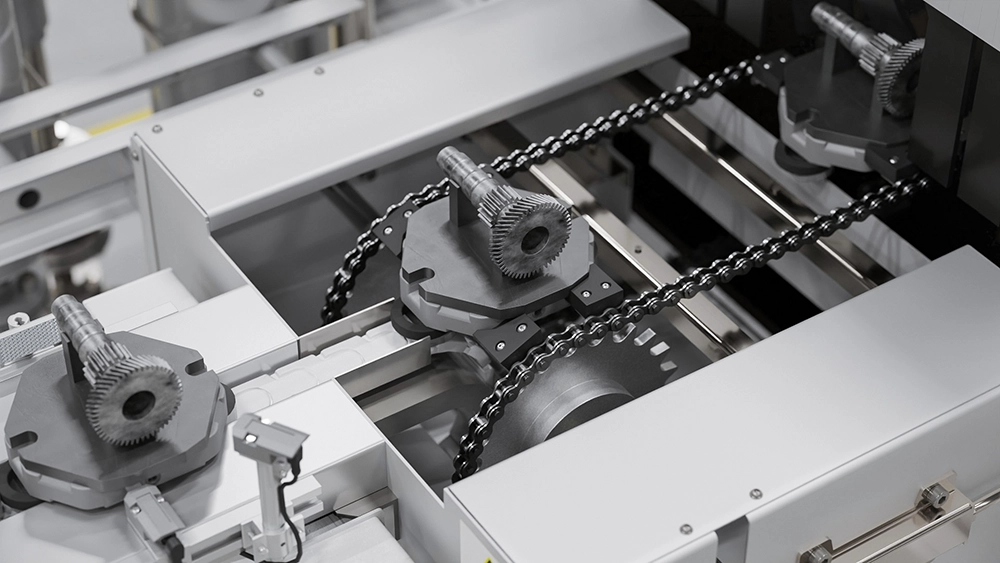 Connection between conveyor and machine