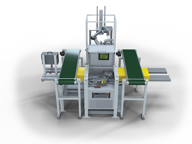 Quality control station on pallet conveyor system