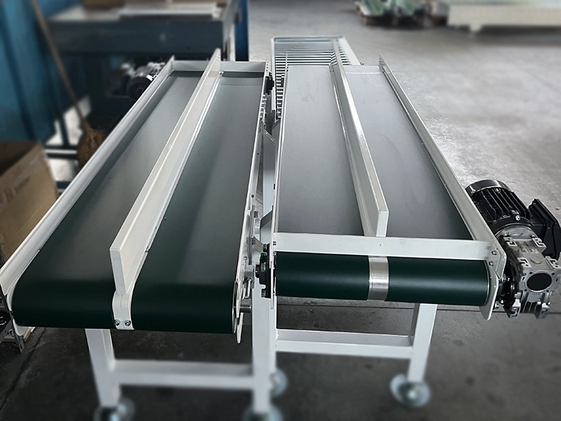 Belt conveyor for scrapped parts