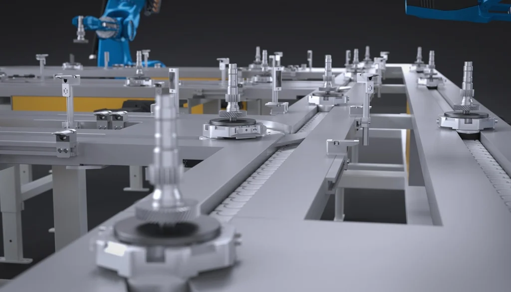 Pallet conveyor system by EWAB
