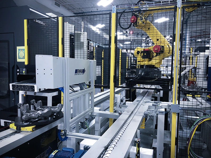 pallet conveyor at customer site in USA